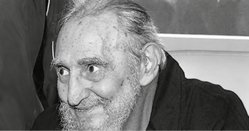 Retrato de Fidel Castro en blanco y negro.