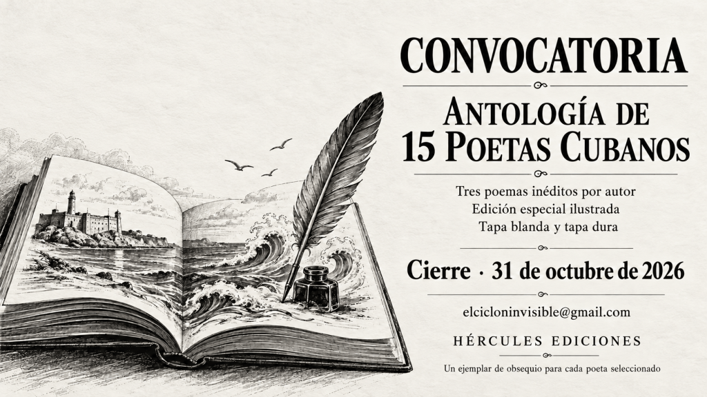 Convocatoria — Antología de quince poetas cubanos